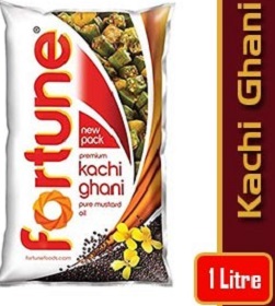 Fortune Kachi Ghani Mustard oil Pouch 1Ltr
